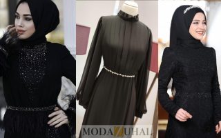 moda zuhal ile siyahın asilliğini yansıtan elbise modelleri